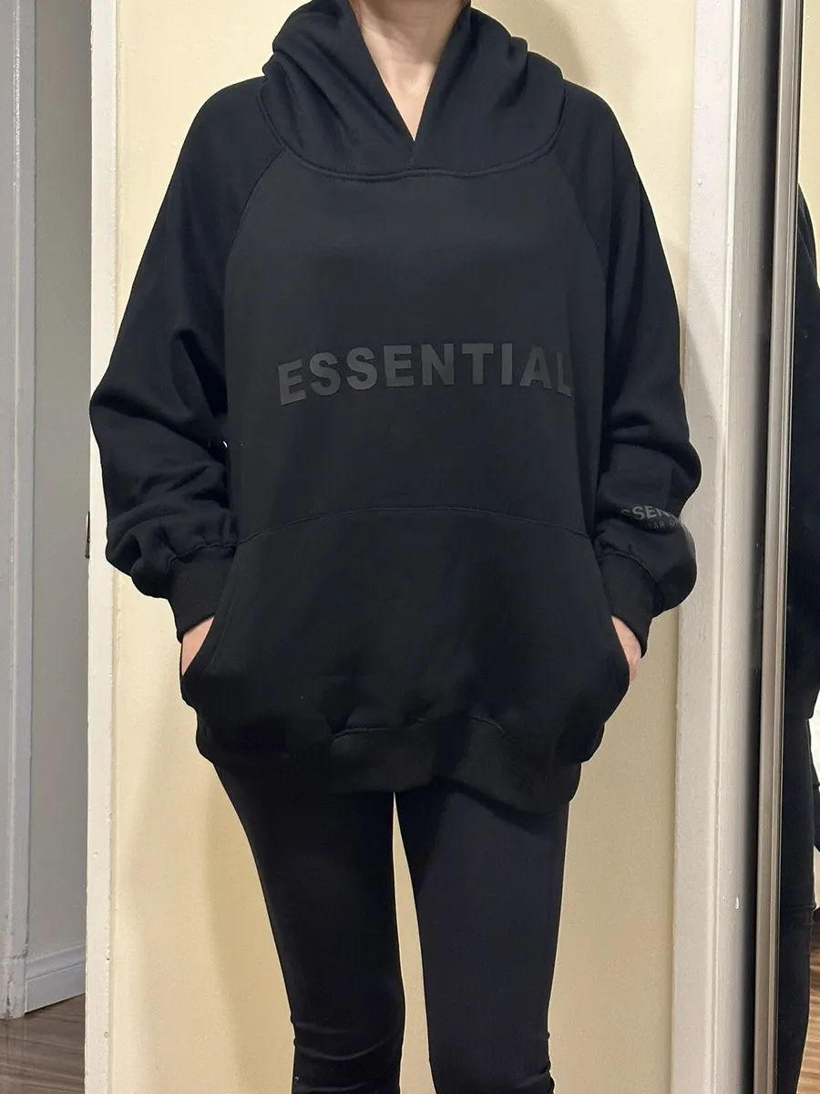 Black Essentials Hoodie